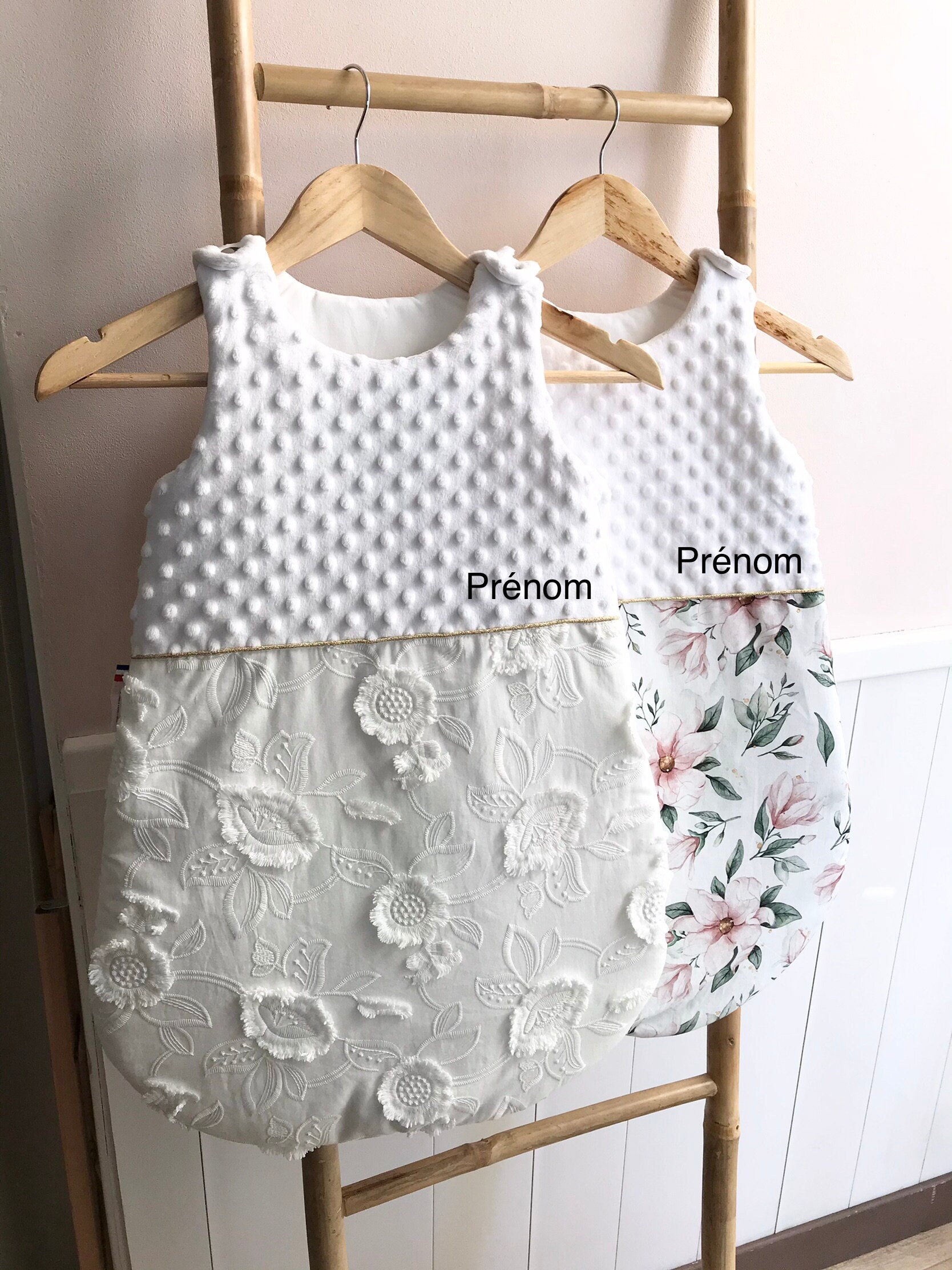 Gigoteuse, Turbulette avec Broderie Prénom Personnalisée Pour Bébé