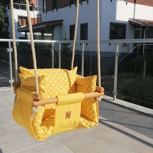 Wooden Swing,Baby Swing,first birthday gift,High back swing,toys,hammock baby swing,Outdoor Indoor Swing, Baptism Gift,Hammock,toddler swing