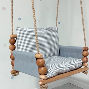 Dea Dia Wooden Swing,,Wooden Swing,Swing,Outdoor Indoor Swing,Swing,Chair, Hammock,Kids Swing, baby swing,swing,cotton