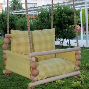 Dea Dia Wooden Swing,,Wooden Swing,Swing,Outdoor Indoor Swing,Swing,Chair, Hammock,Kids Swing, baby swing,swing,cotton