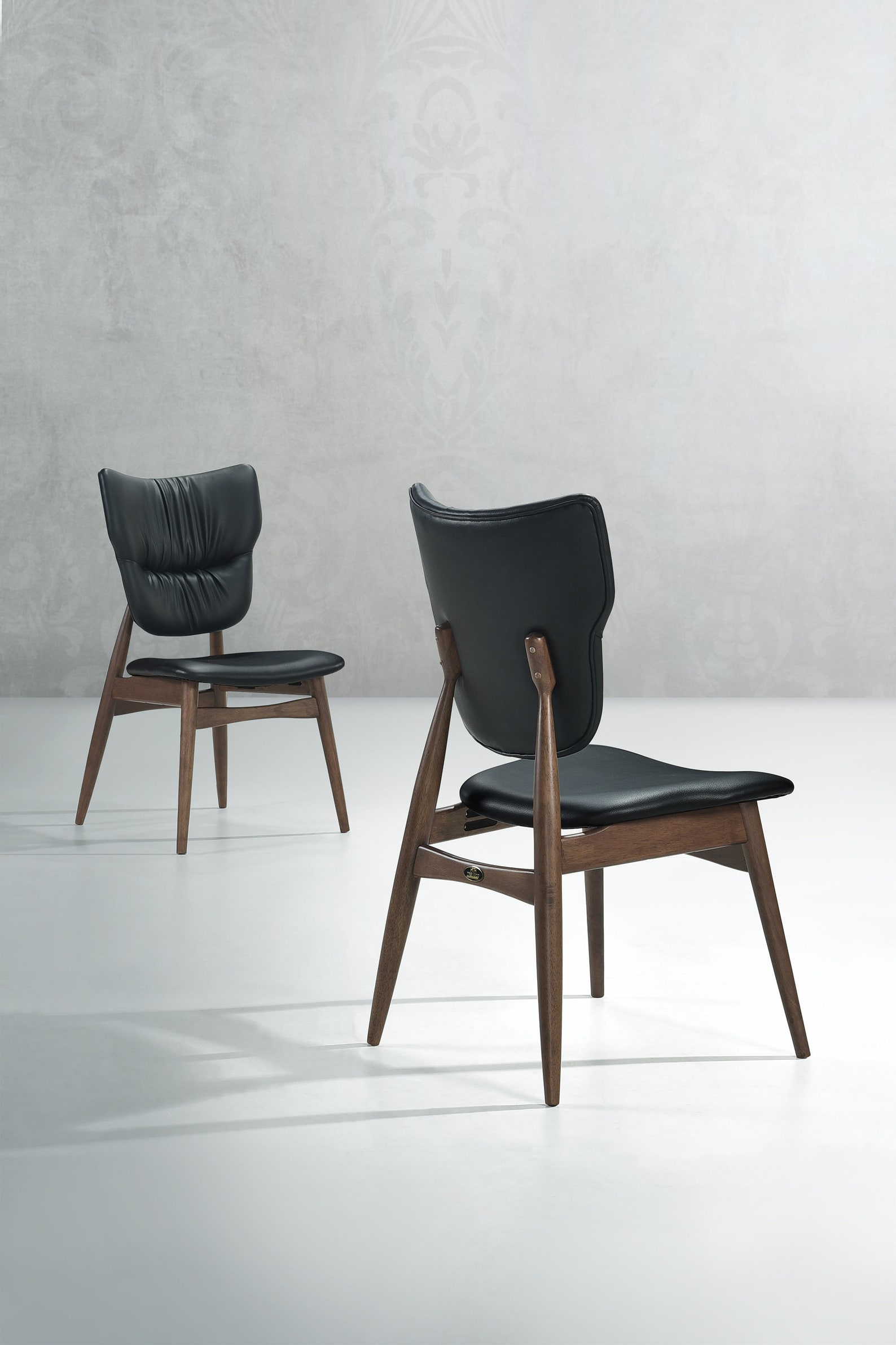 MCM Set of 6 Mid Century Leather Dining Chair Dining Room Wood Etsy