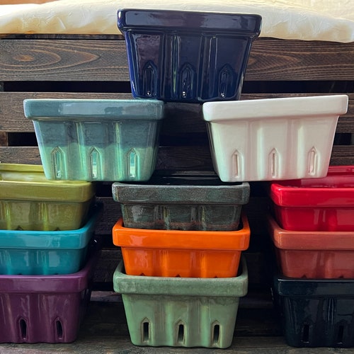 Ceramic Berry Basket Etsy