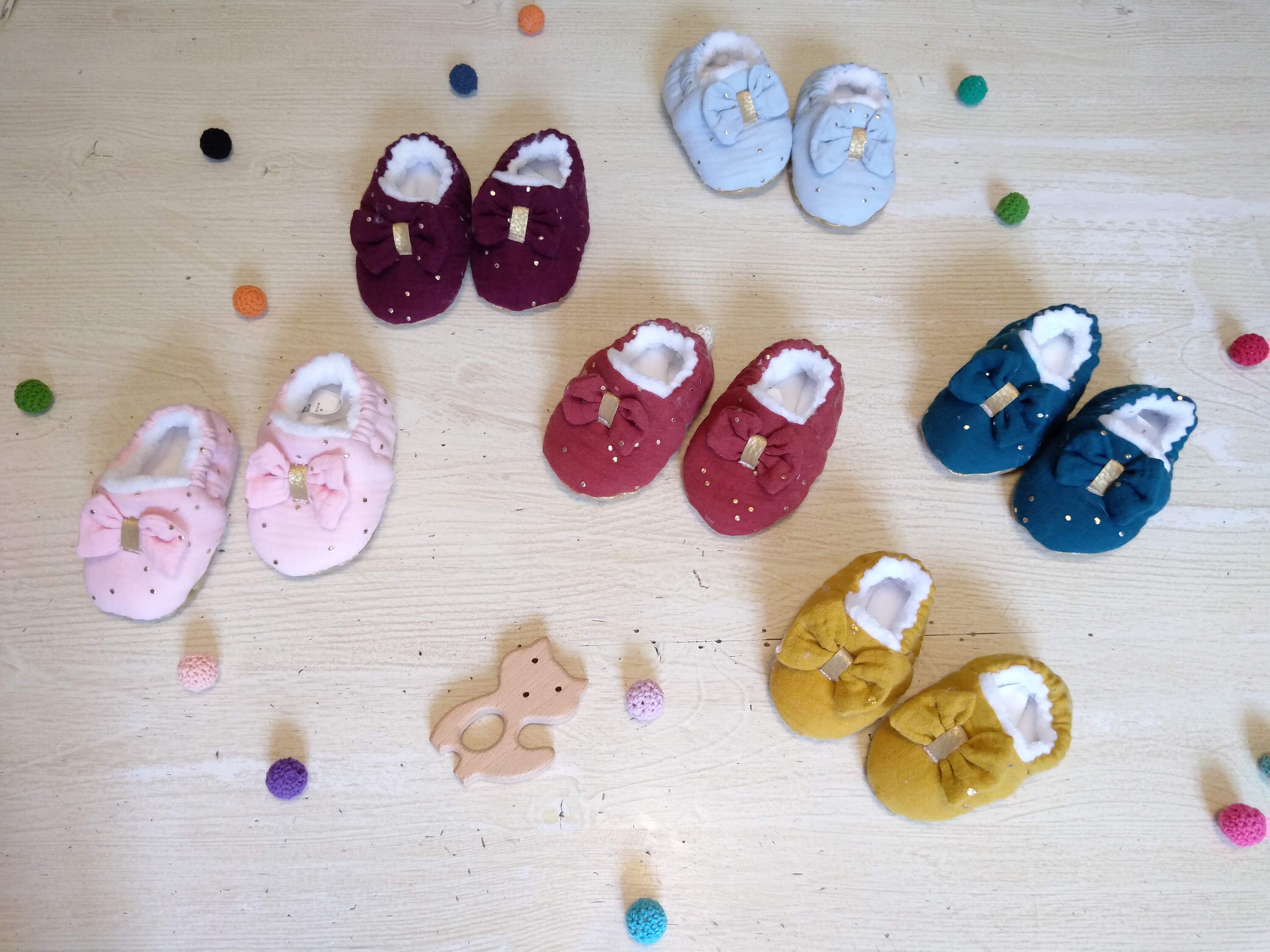 Chaussons cuir b b Etsy Canada