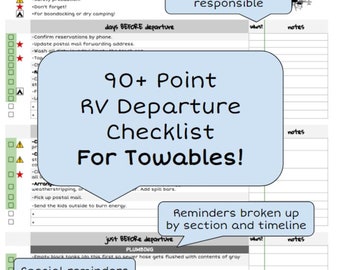 RV Departure Checklist for Towables