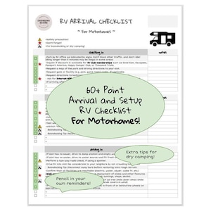 RV Setup and Arrival Checklist for Motorhomes