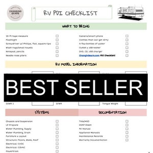 RV PDI Inspection Checklist