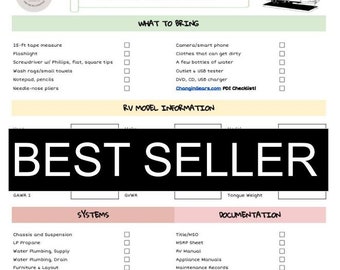 RV Maintenance Checklist | Camper Printable Inspection Checklists | RV ...