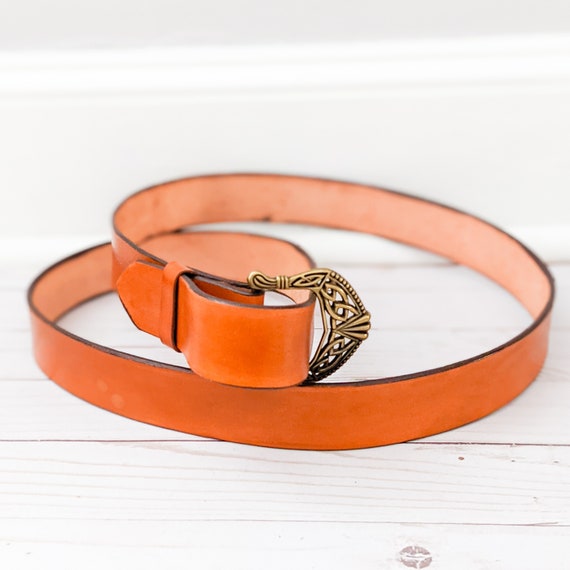 Decorative Genuine Leather Belt INOGIH Mens Western Floral Engraved Embossed Tooled Genuine  main image 3