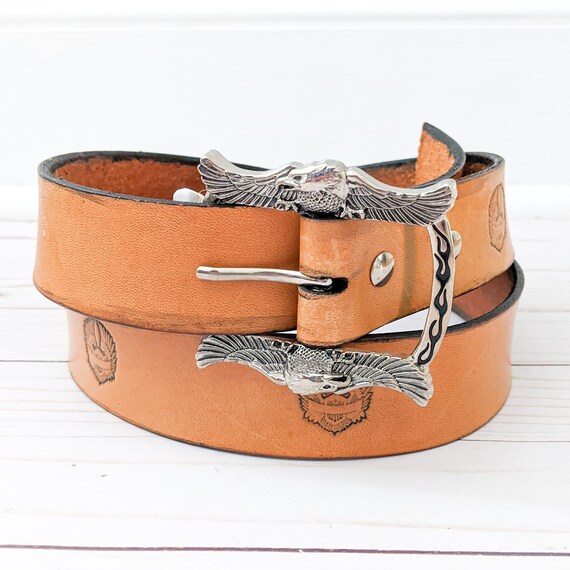 LEATHER Moto Live to Ride Eagle Belt Belt Live to Ride*Ride to Live Eagles Motorcycle Black  main image 2
