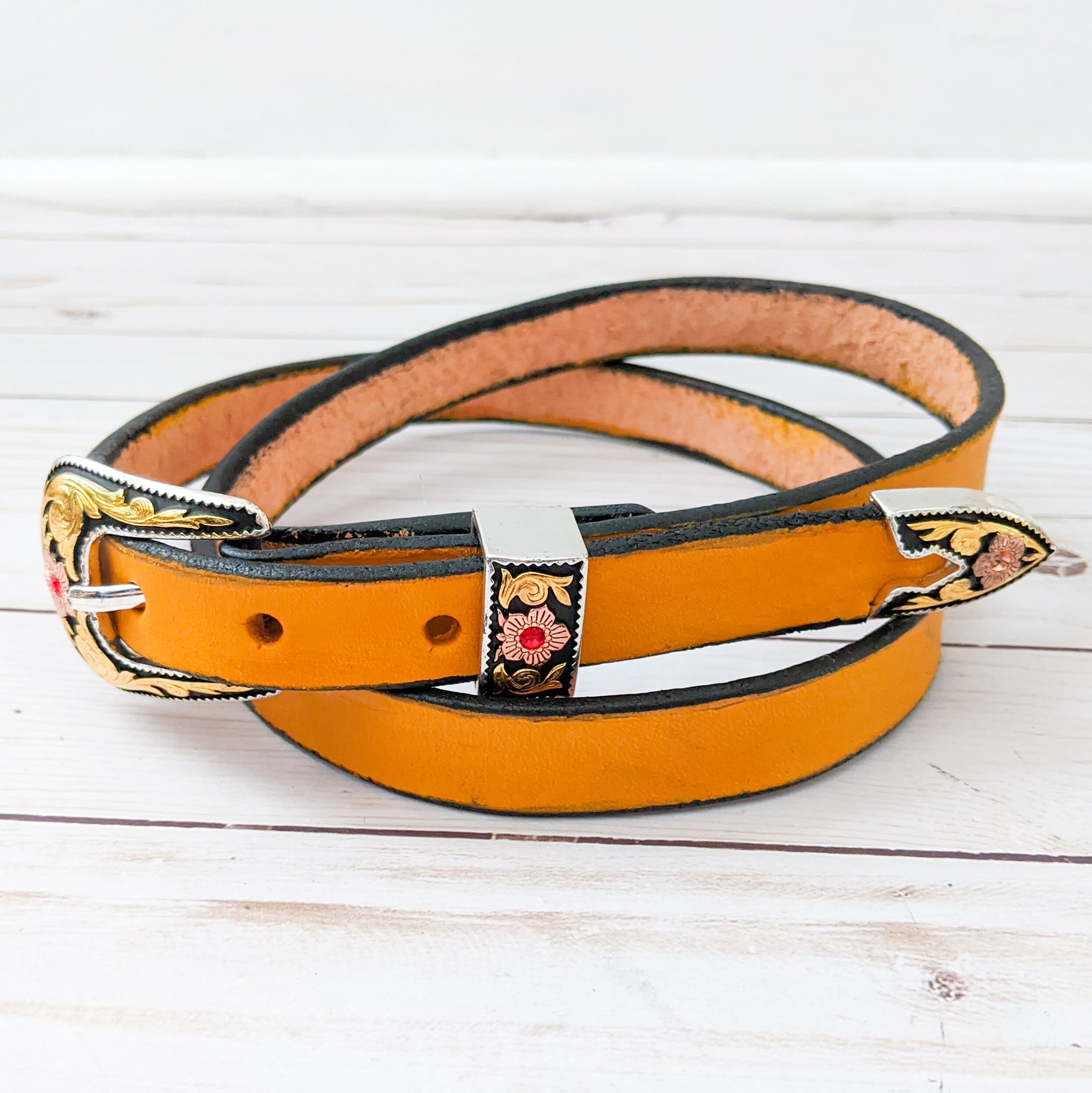 Yellow Leather Belt 