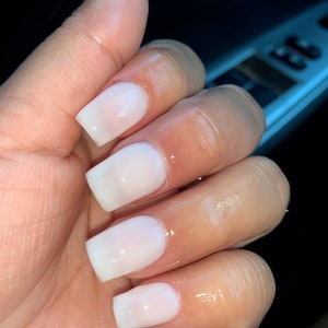 Milky white nails/ press on nails/ classic nails/ fake nails