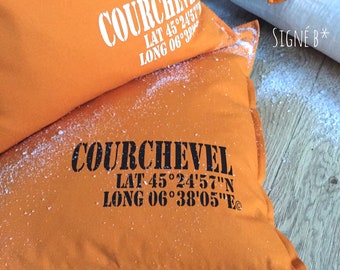 Coussin Destination Orange à personnaliser