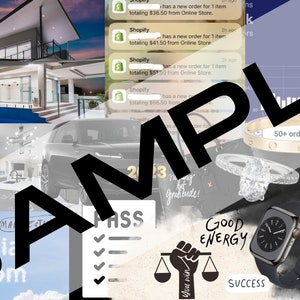 Pre-made Vision Board, Digital Download, Goal Board, Success Board, Done for you Vision Board, Career Plan, Personal Goal Board