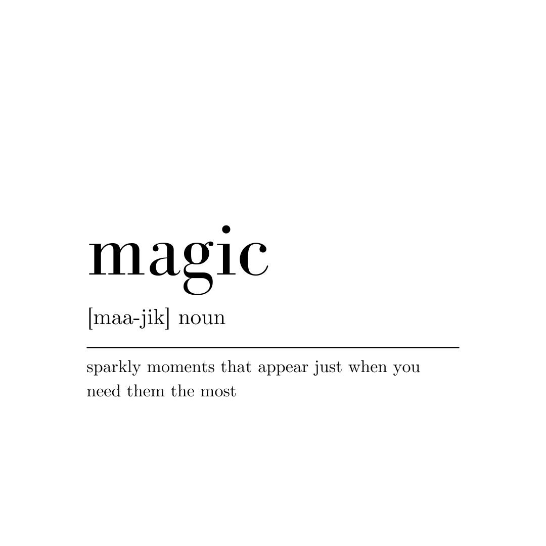 Magic Definition Print, Inspirational Office Wall Art (digital Download ...