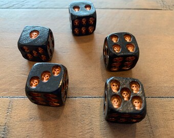 Created /& Produced by MacGregor Historic Games Bone Nightmare Six-Sided Die Resin Six Sided Die