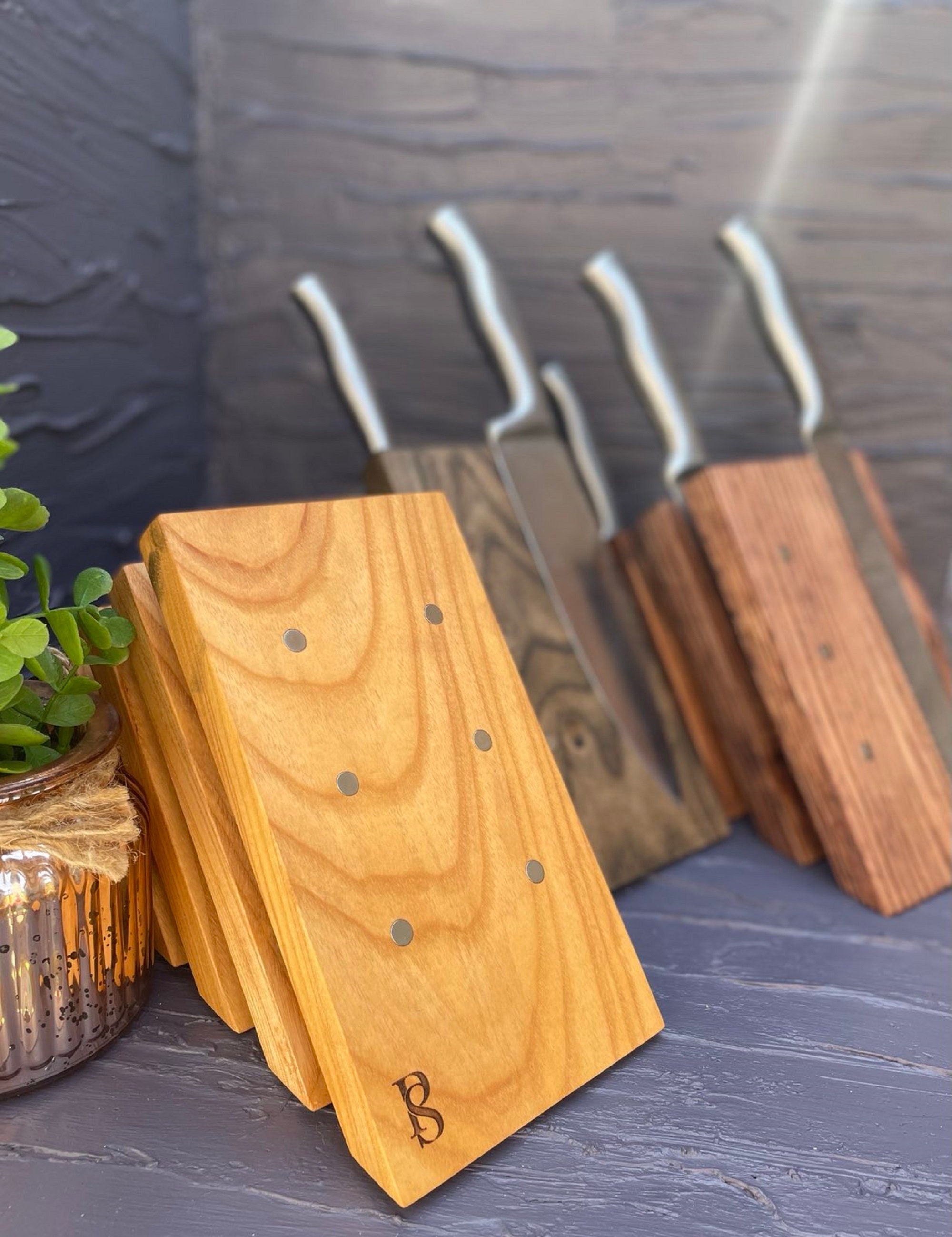 Messerblock Halter Küchenständer Halter Messerblock aus | Etsy