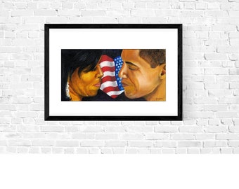 INSTANT DOWNLOAD | Printable Art | Wall Decor | Digital Art | Obama | African American | Barack Obama | Michelle Obama | President | US Flag