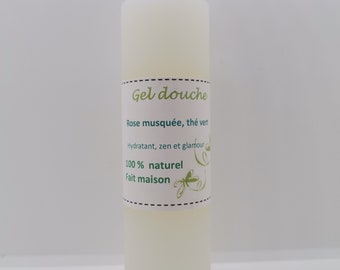 Gel douche rose musquée, thé vert