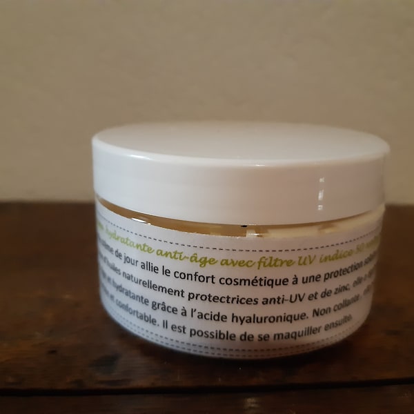 Crème visage anti-âge, hydratante anti-UV SPF 50