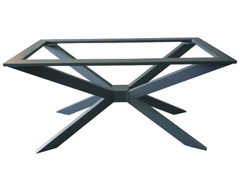 TABLE FRAME 4V with reinforcing frame for stone and marble slabs. Table runners made of metal, heavy-duty table legs, cross frame, dining table