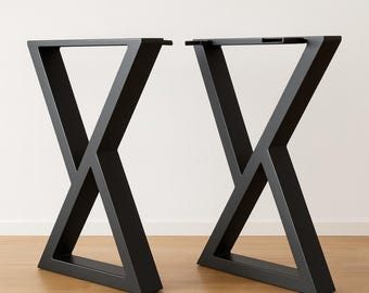 Tafelpoten, tafelframe, tafellopers, tafelpoten, staal, metaal, zwart, industriële lofttafel, werktafel, tuintafel, EVA, tafelpoot V