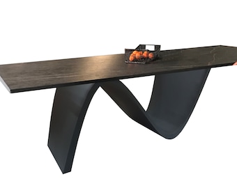 TISCHGESTELL Wave V1 für schwere Holztischplatten, Tischrahmen, Tischuntergestell, Designer