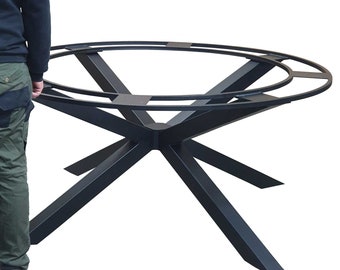 TABLE FRAME 4V with reinforcement frame round table top for stone and marble tops table leg, cross frame, star, dining table, spider, round