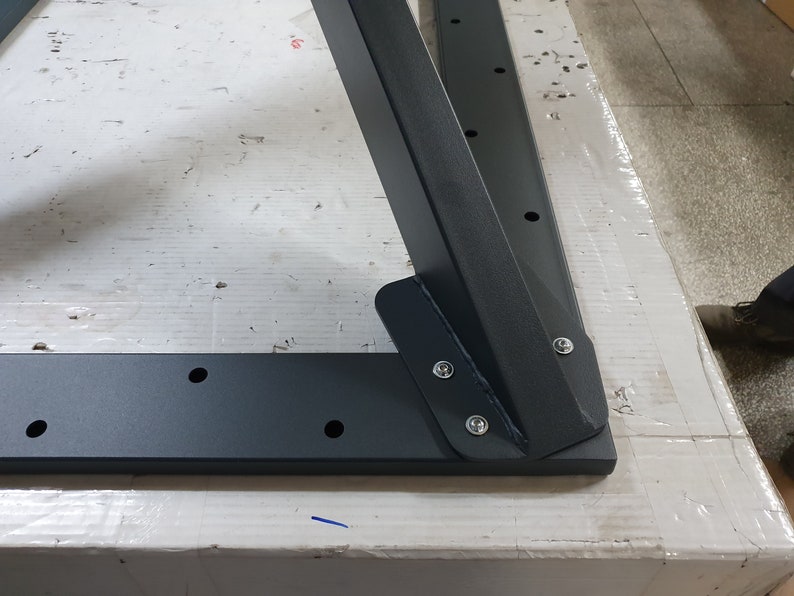 TABLE FRAME 4V with reinforcing frame for stone and marble slabs. Table runners made of metal, heavy-duty table legs, cross frame, dining table image 9