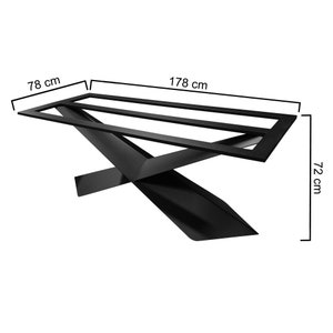 CADRE DE TABLE RAU avec cadre de renfort, pied de table, cadre de table à manger, robuste, cadre de table, base de table, loft image 2