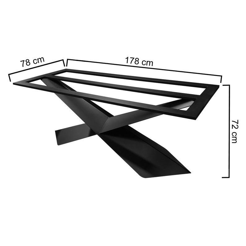 CADRE DE TABLE RAU avec cadre de renfort, pied de table, cadre de table à manger, robuste, cadre de table, base de table, loft image 2