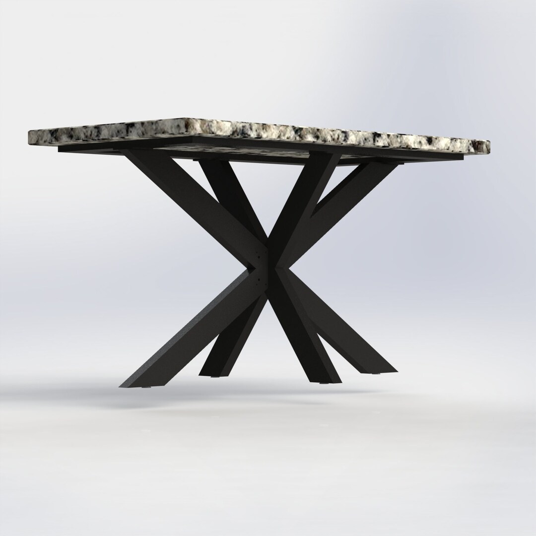 TABLE FRAME Cross Frame DOUBLE X With Reinforcement Frame for Stone and