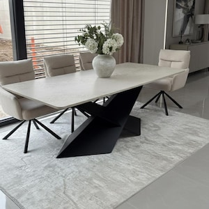 PIÈCE DE TABLE MEGA RAU avec cadre de renfort, pied de table, cadre de table à manger, robuste, cadre de table, base de table, loft