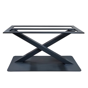 TABLE FRAME X shape with base plate Heavy duty table frame, cross frame, table legs, table frame, table base image 2