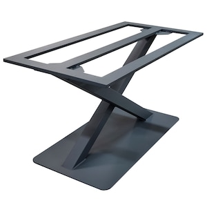 TISCHGESTELL X Form mit Fußplatte Tischgestell Schwerlast, Kreuzgestell, Tischbeine, Tischrahmen, Tischuntergestell Bild 3