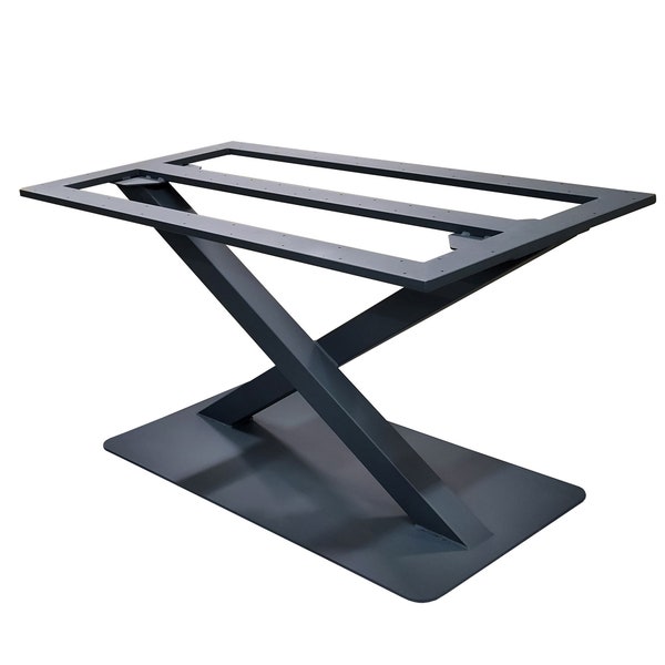 TABLE FRAME X shape with base plate | Heavy duty table frame, cross frame, table legs, table frame, table base