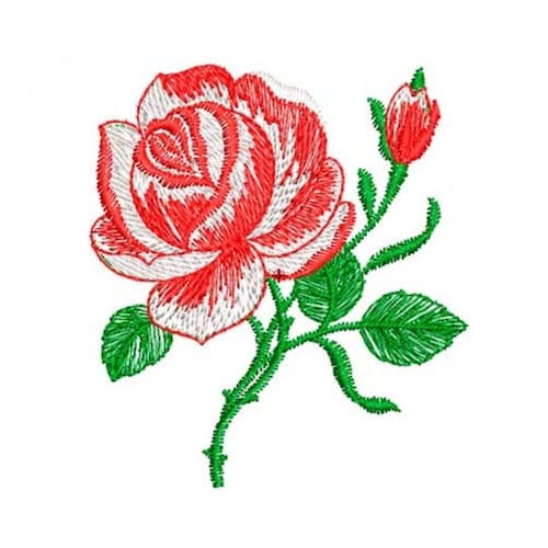 Rose Embroidery Design Instant Download - Etsy