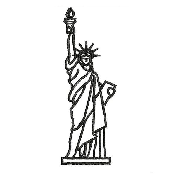 Statue Of Liberty Embroidery Design - Instant Download - Machine Embroidery Design - Dst Jef Pes Embroidery File- New York Embroidery Design