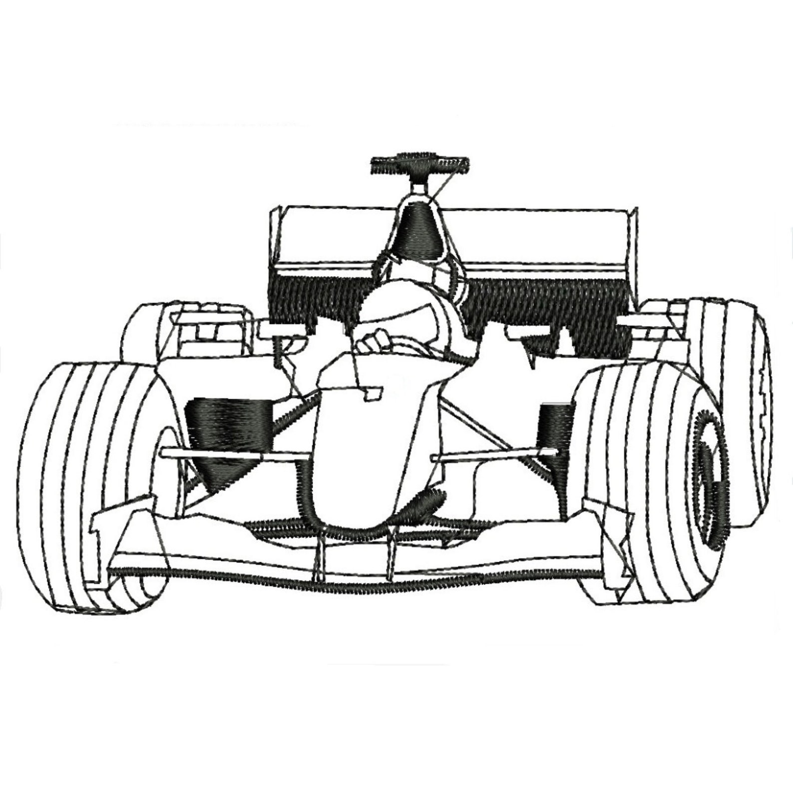 Race Car Embroidery Design Instant Download Machine Etsy