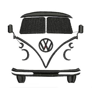 Car Embroidery Design - Instant Download - Machine Embroidery Design - Dst Exp Jef Pes Embroidery File - Kombi Transporter Embroidery Design