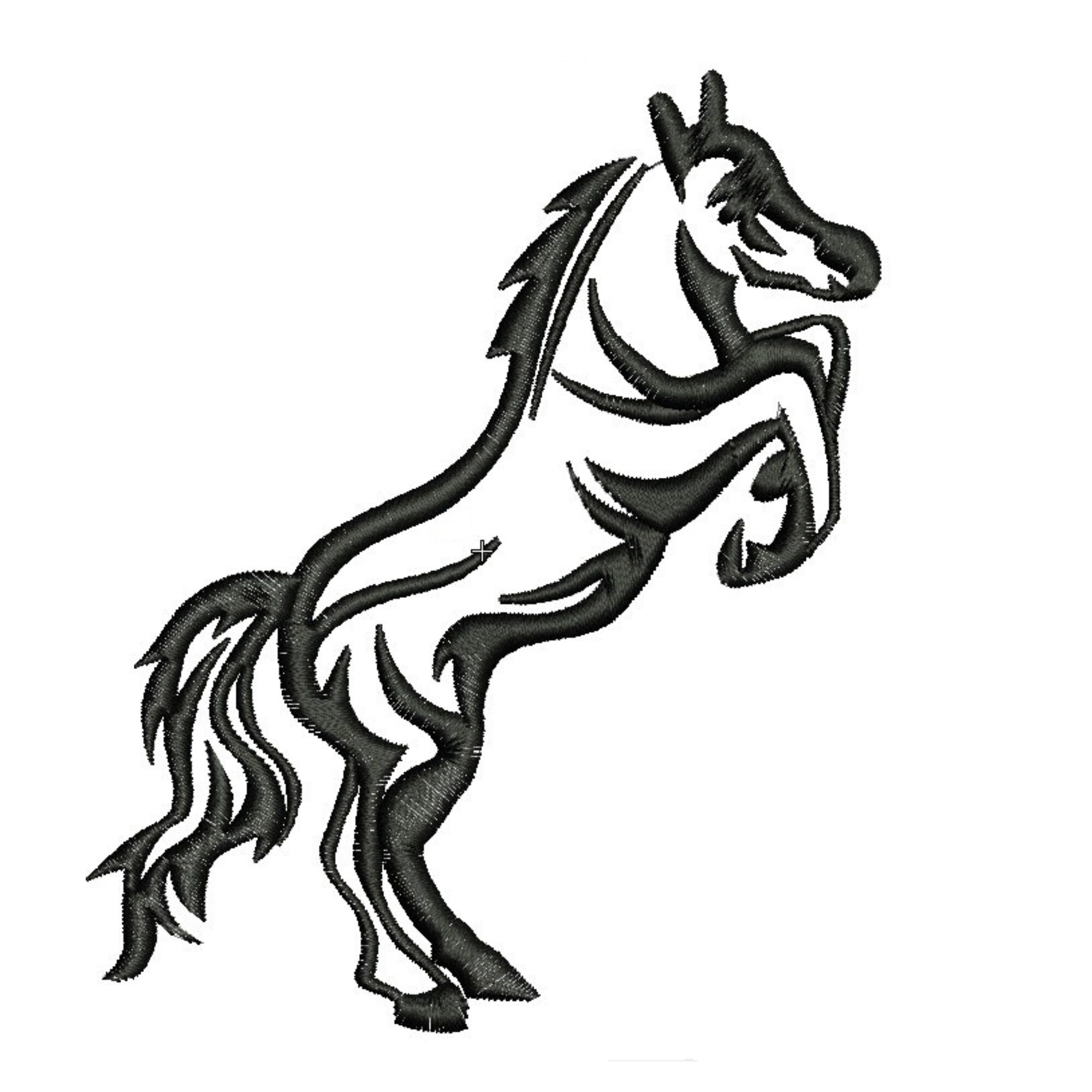 Horse Embroidery Design Instant Download Machine Etsy