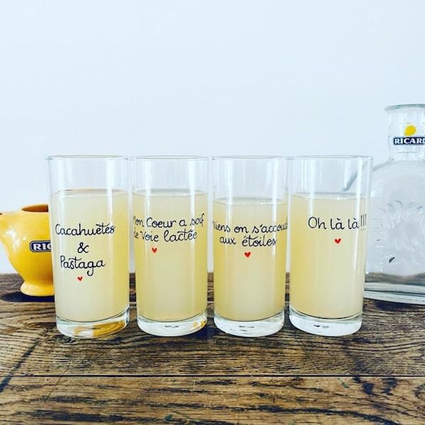 Coffret 4 Verres à pastis « Julien Doré »