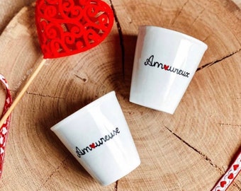 Duo tasses expresso Saint Valentin