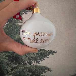 Porcelain Christmas ball to personalize