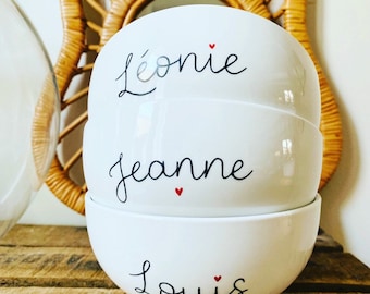 Personalized bowl with first names or messages