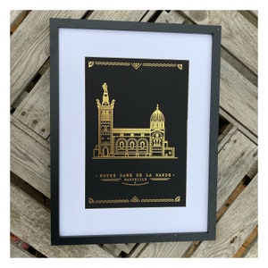 Affiche Notre Dame de la Garde or