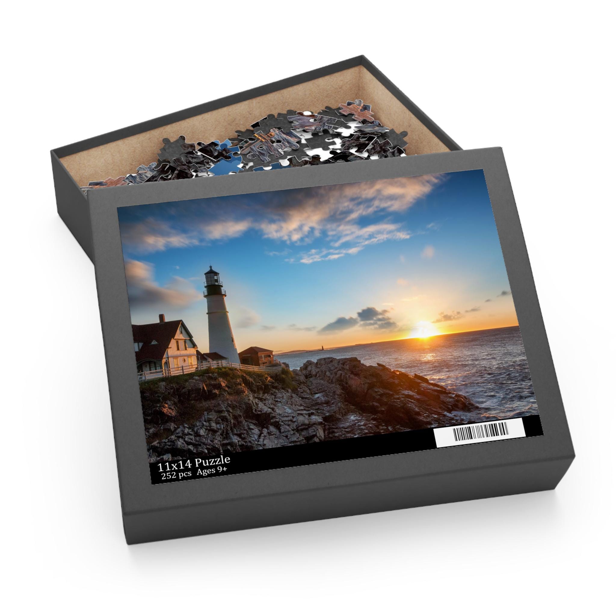 500ピース ジグソーパズル ファナードヘッド 灯台 ポートサロン アイルランド 素敵な絵画 ハンドメイド 木製 20.6 X 15.1インチ | ジグソーパズル500ピース大人| 海沿いの灯台アートワークパズル|  大人のための大きなパズルゲームキッズティーンジグソーパズル500ピースファミリーエンターテインメントおもちゃ-23x15インチ（52 x 38cm）  | ジグソーパズル | おもちゃ