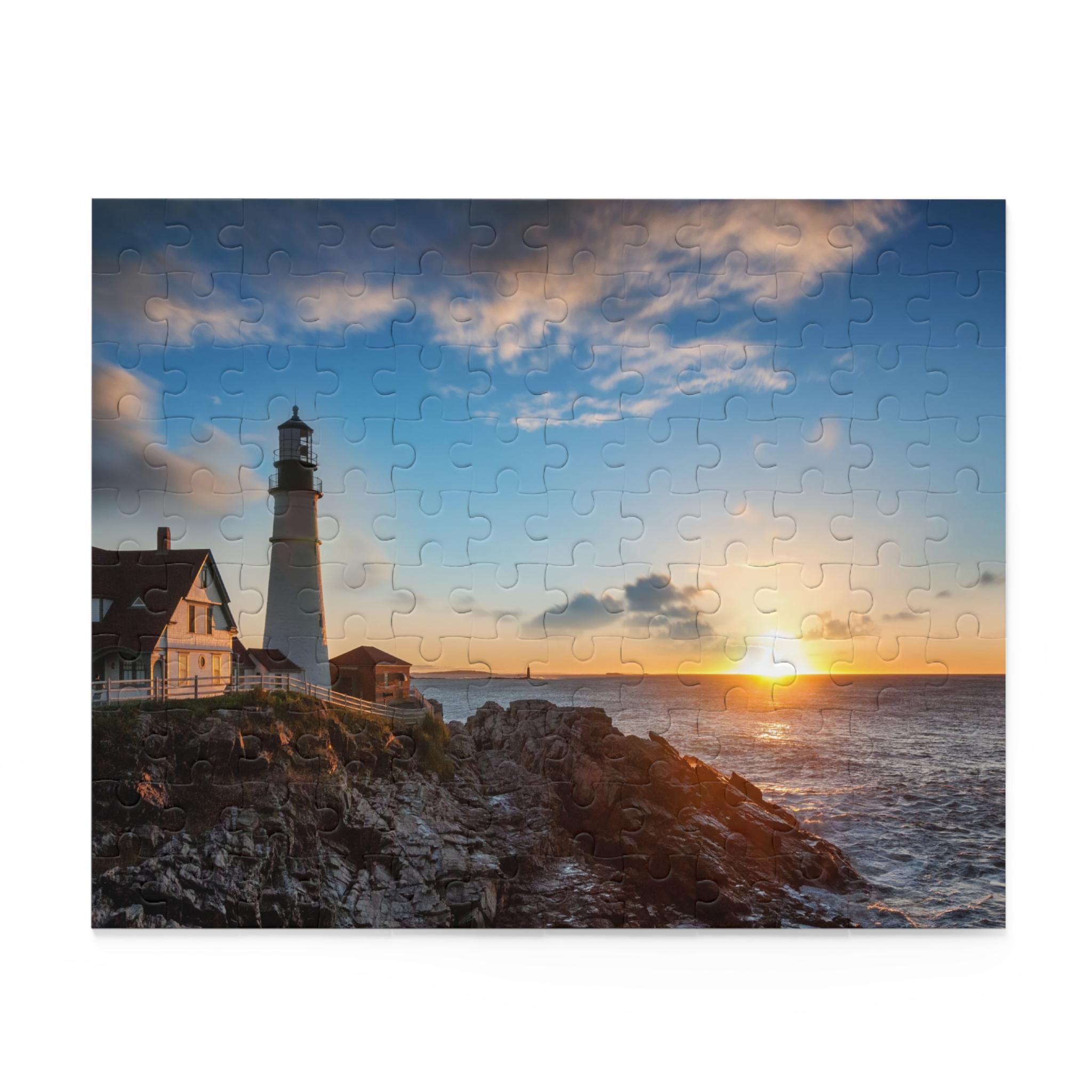 500ピース ジグソーパズル ファナードヘッド 灯台 ポートサロン アイルランド 素敵な絵画 ハンドメイド 木製 20.6 X 15.1インチ | ジグソーパズル500ピース大人| 海沿いの灯台アートワークパズル|  大人のための大きなパズルゲームキッズティーンジグソーパズル500ピースファミリーエンターテインメントおもちゃ-23x15インチ（52 x 38cm）  | ジグソーパズル | おもちゃ