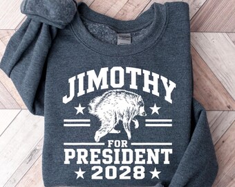 Jimothy For President Shirt, Viral Raccoon 2028 Tee, Ballard Seattle Meme T-Shirt, Satirical Political Animal Graphic Top