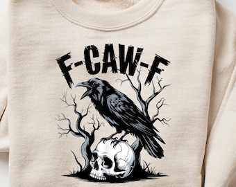 F-Caw-F Funny Crow Shirt, Black Crow Moonlit Raven Unisex T-shirt, Funny Sassy Raven Lover Gift, Raven Tshirt, Autumn Style, Nature-Inspired