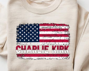 Charlie Kirk Memorial Shirt: Patriot USA Flag, Conservative Republican Gift, Justice for Charlie Kirk Shirt, Prayers Up for Charlie